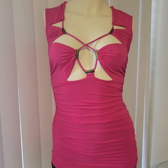 Plein Sud Tops - SOLD DO NOT BUY Plein Sud Criss Cross NWT Sleeveless Pink Top
